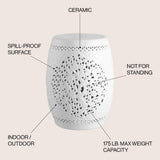 Robert 18" Ceramic Garden Stool
