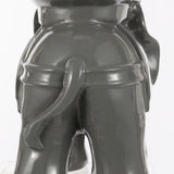 Trina White Elephant 14.2" Ceramic Garden Stool