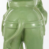 Trina White Elephant 14.2" Ceramic Garden Stool