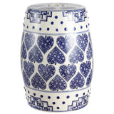 Hal 17.8" Chinoiserie Ceramic Drum Garden Stool