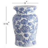 Irving 17.7" Ceramic Garden Stool