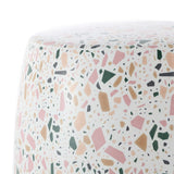 Ceramic 17.5" Terrazzo Ceramic Garden Stool