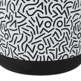 Vernis 17.75" Modern Bohemian Geometric Drum Garden Stool