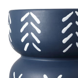 Zorgnar 18" Modern Bohemian Arrow Pattern Drum Indoor/Outdoor Garden Stool