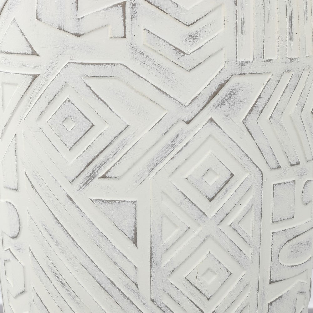 Jimothy 17.75" Geometric Drum Garden Stool