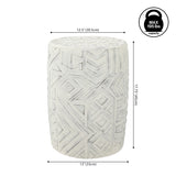 Jimothy 17.75" Geometric Drum Garden Stool