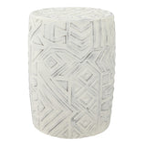 Jimothy 17.75" Geometric Drum Garden Stool