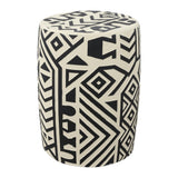 Jimothy 17.75" Geometric Drum Garden Stool