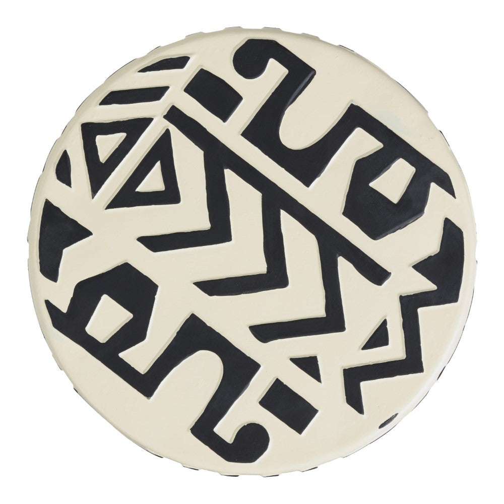 Jimothy 17.75" Geometric Drum Garden Stool