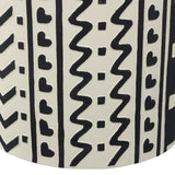Rugvor 18" MidCentury Modern Geometric Drum Garden Stool