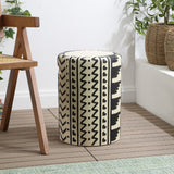 Rugvor 18" MidCentury Modern Geometric Drum Garden Stool