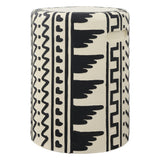 Rugvor 18" MidCentury Modern Geometric Drum Garden Stool