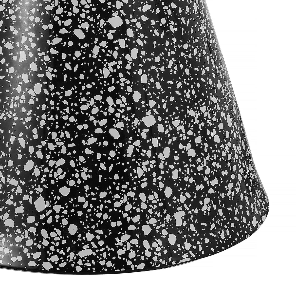 Leaf 17.75" Modern Bohemian Terrazzo Indoor/Outdoor Drum Accent Table