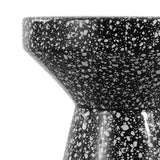 Leaf 17.75" Modern Bohemian Terrazzo Indoor/Outdoor Drum Accent Table