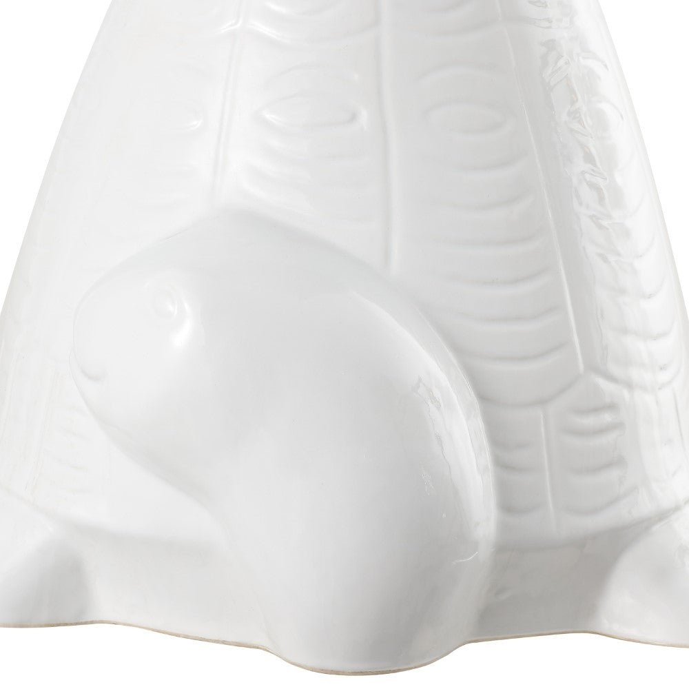 Caspian 14.75" Modern Bohemian Ceramic Turtle Indoor/Outdoor Garden Stool