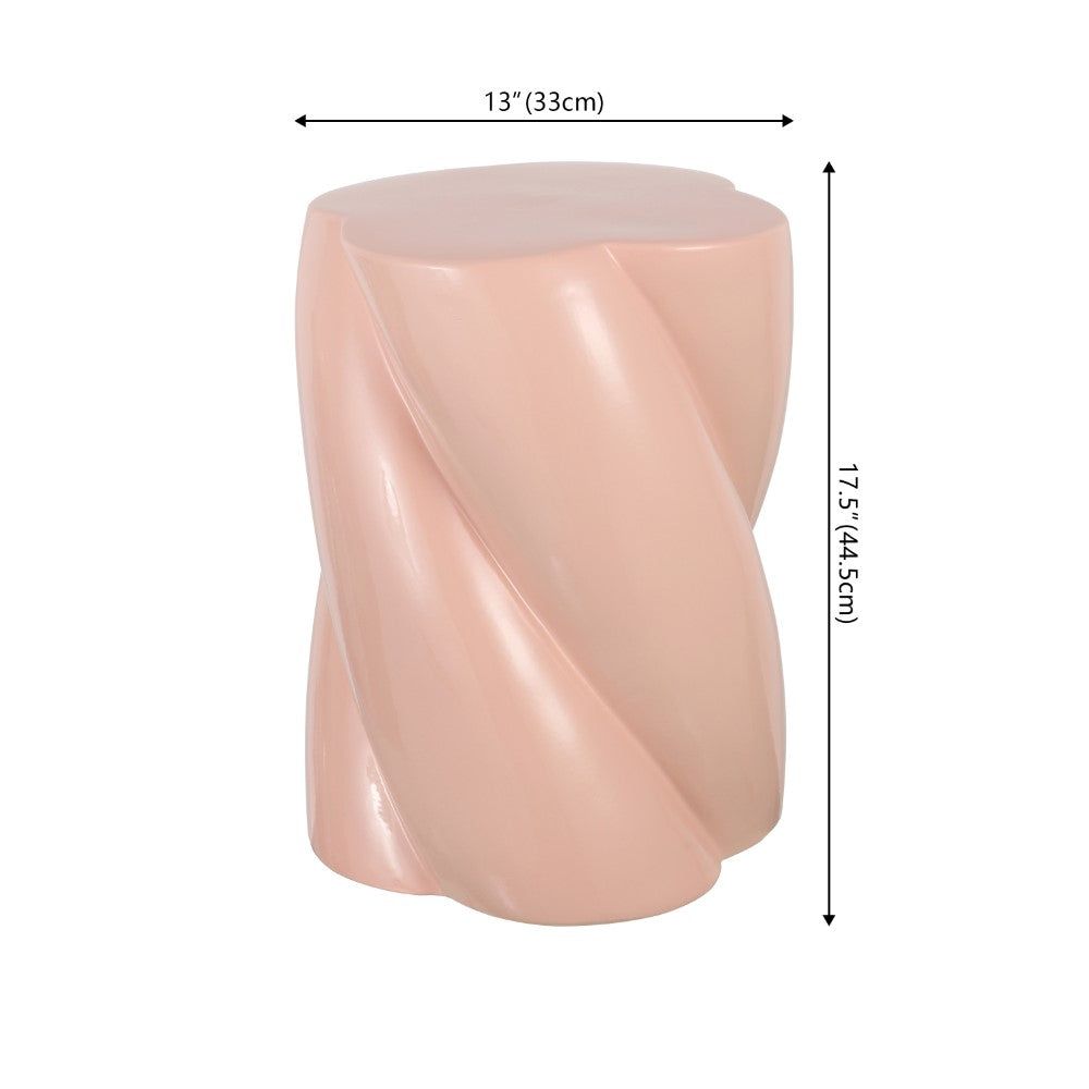 Yves Modern Minimalist Rope Twist Ceramic Indoor/Outdoor Garden Stool