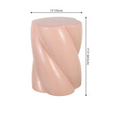 Yves Modern Minimalist Rope Twist Ceramic Indoor/Outdoor Garden Stool