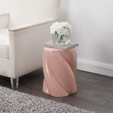 Yves Modern Minimalist Rope Twist Ceramic Indoor/Outdoor Garden Stool