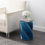 Yves Modern Minimalist Rope Twist Ceramic Indoor/Outdoor Garden Stool