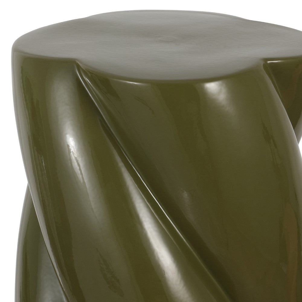 Yves Modern Minimalist Rope Twist Ceramic Indoor/Outdoor Garden Stool