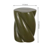 Yves Modern Minimalist Rope Twist Ceramic Indoor/Outdoor Garden Stool