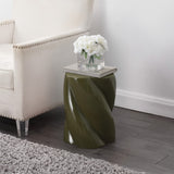 Yves Modern Minimalist Rope Twist Ceramic Indoor/Outdoor Garden Stool
