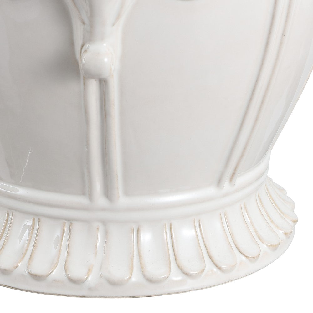 Anita 18" Classic Vintage Ceramic Indoor/Outdoor 4-Elephant Garden Stool