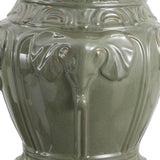 Anita 18" Classic Vintage Ceramic Indoor/Outdoor 4-Elephant Garden Stool