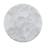 Zeus 16.75" Modern Minimalist Faux Marble Column Indoor/Outdoor Accent Table