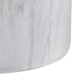 Zeus 16.75" Modern Minimalist Faux Marble Column Indoor/Outdoor Accent Table