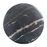 Zeus 16.75" Modern Minimalist Faux Marble Column Indoor/Outdoor Accent Table