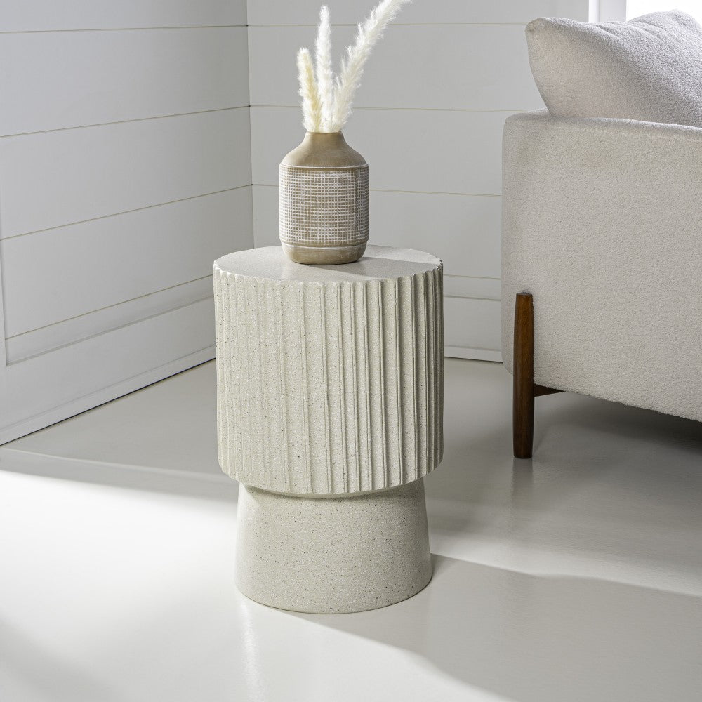 Harper 19" Modern Art Deco Tambour Accent Table