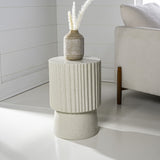 Harper 19" Modern Art Deco Tambour Accent Table