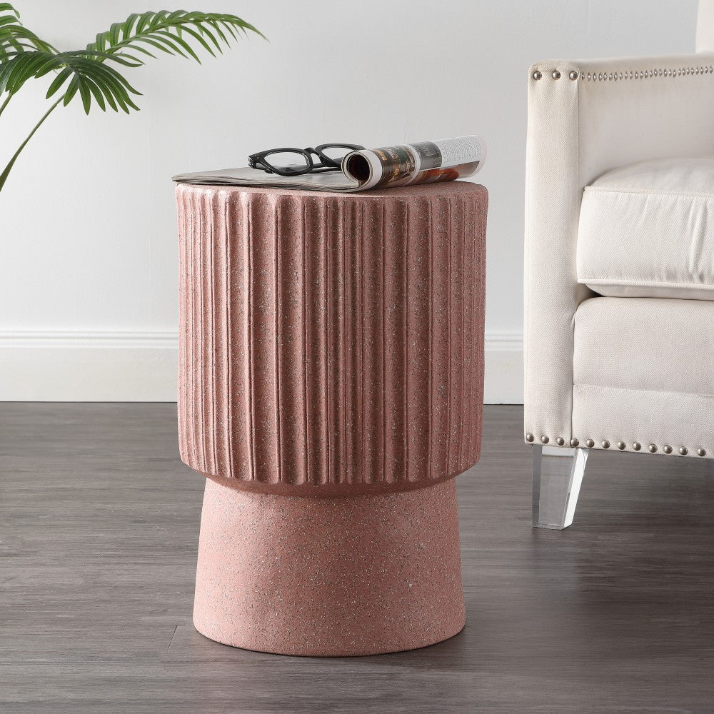 Harper 19" Modern Art Deco Tambour Accent Table