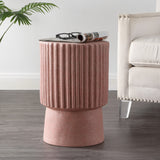 Harper 19" Modern Art Deco Tambour Accent Table