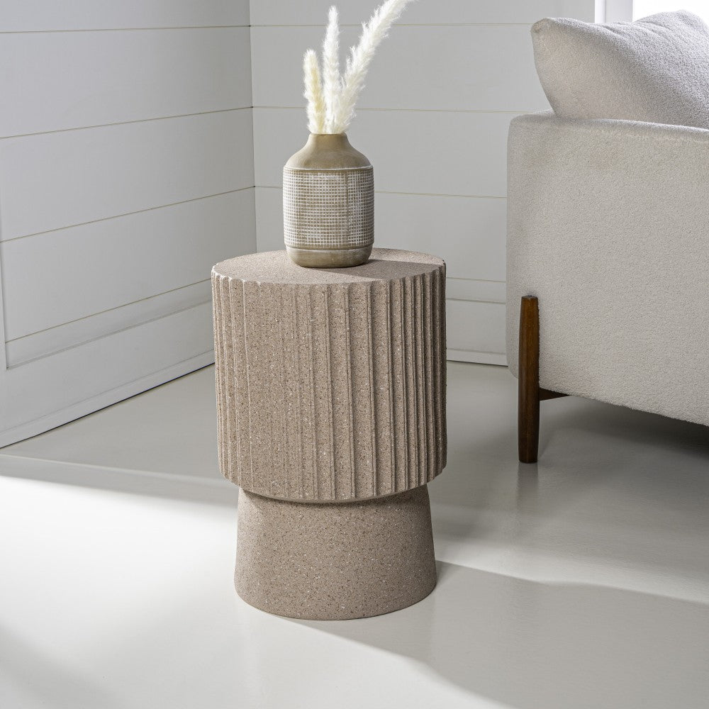 Harper 19" Modern Art Deco Tambour Accent Table