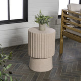 Harper 19" Modern Art Deco Tambour Accent Table