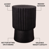 Harper 19" Modern Art Deco Tambour Accent Table