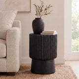 Harper 19" Modern Art Deco Tambour Accent Table