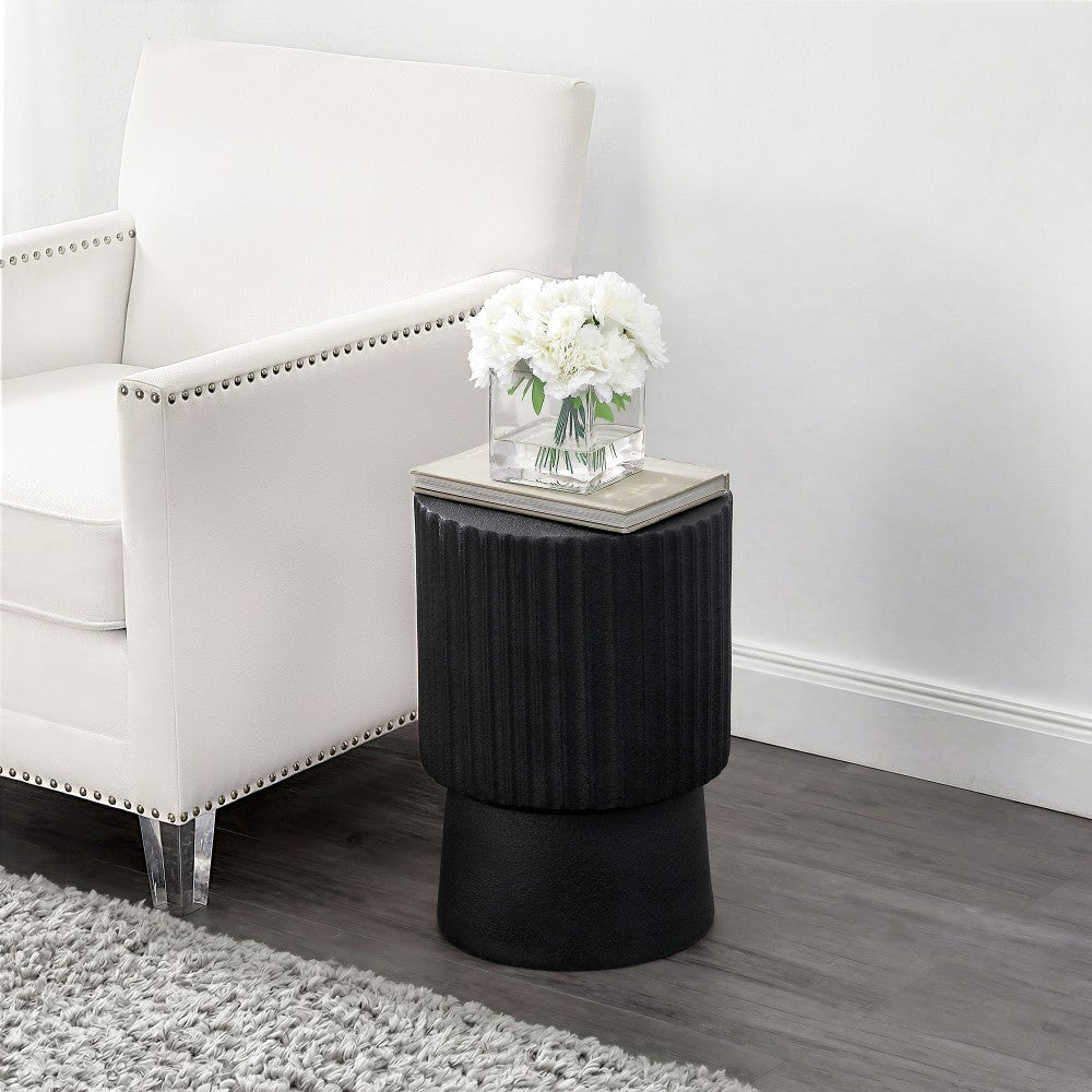 Harper 19" Modern Art Deco Tambour Accent Table