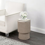 Harper 19" Modern Art Deco Tambour Accent Table