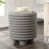 Pedestal 18" Minimalist Modern 3-Legged Drum Accent Table