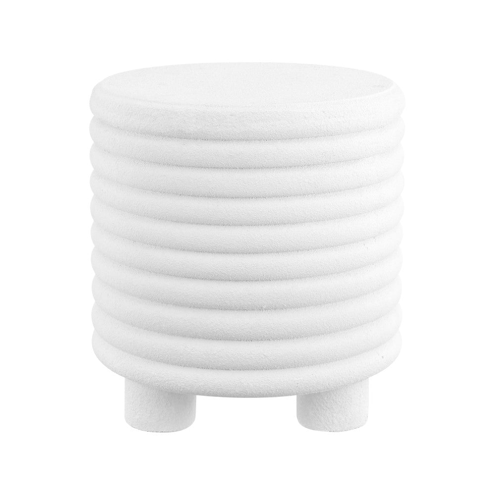Pedestal 18" Minimalist Modern 3-Legged Drum Accent Table
