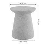 Conrad 18" Minimalist Modern Drum Accent Table Pedestal