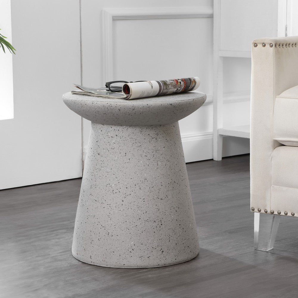 Conrad 18" Minimalist Modern Drum Accent Table Pedestal