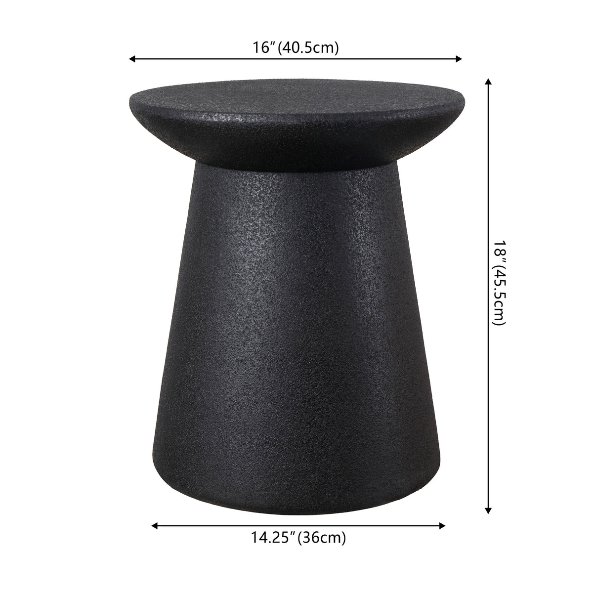 Conrad 18" Minimalist Modern Drum Accent Table Pedestal
