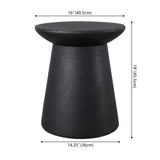 Conrad 18" Minimalist Modern Drum Accent Table Pedestal