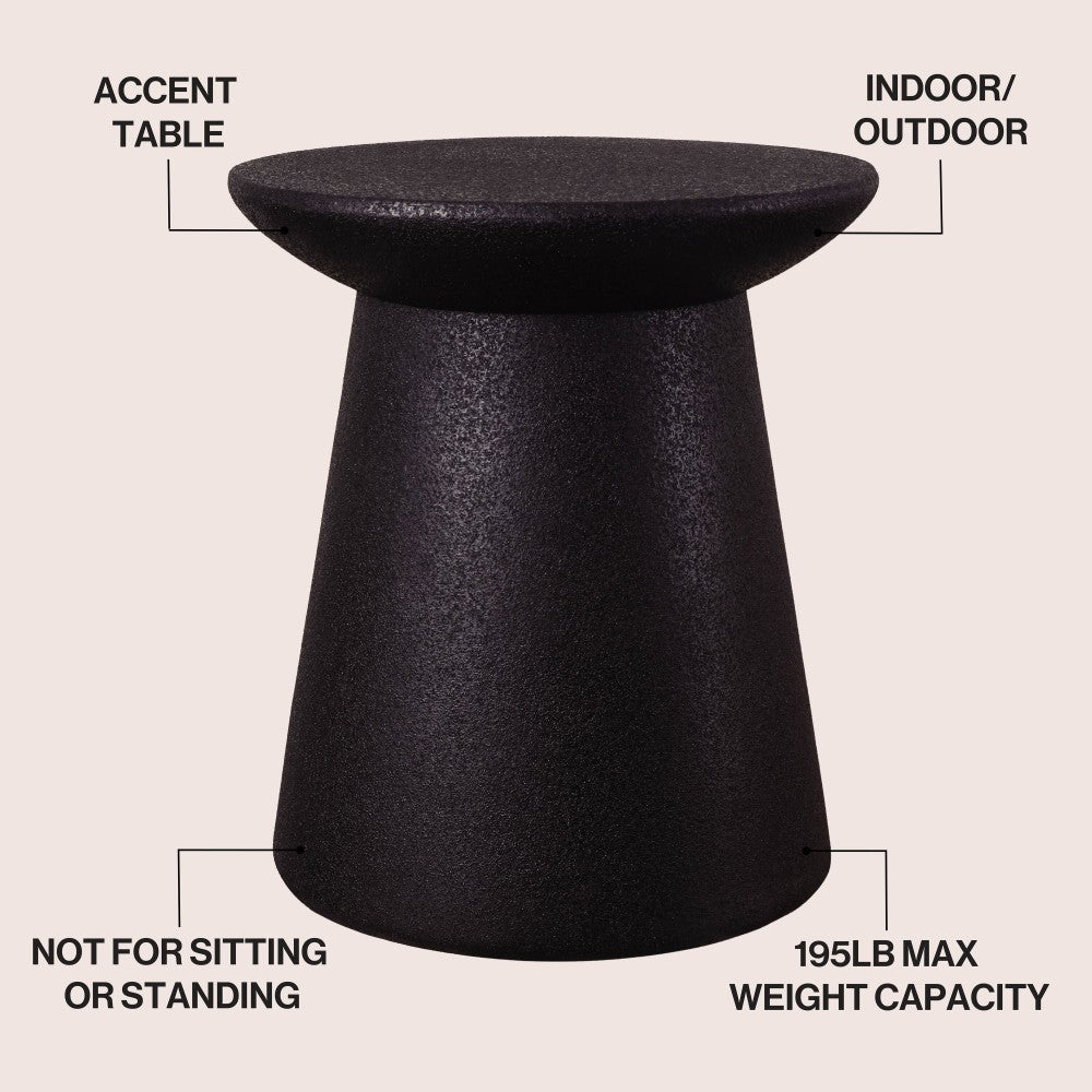 Conrad 18" Minimalist Modern Drum Accent Table Pedestal