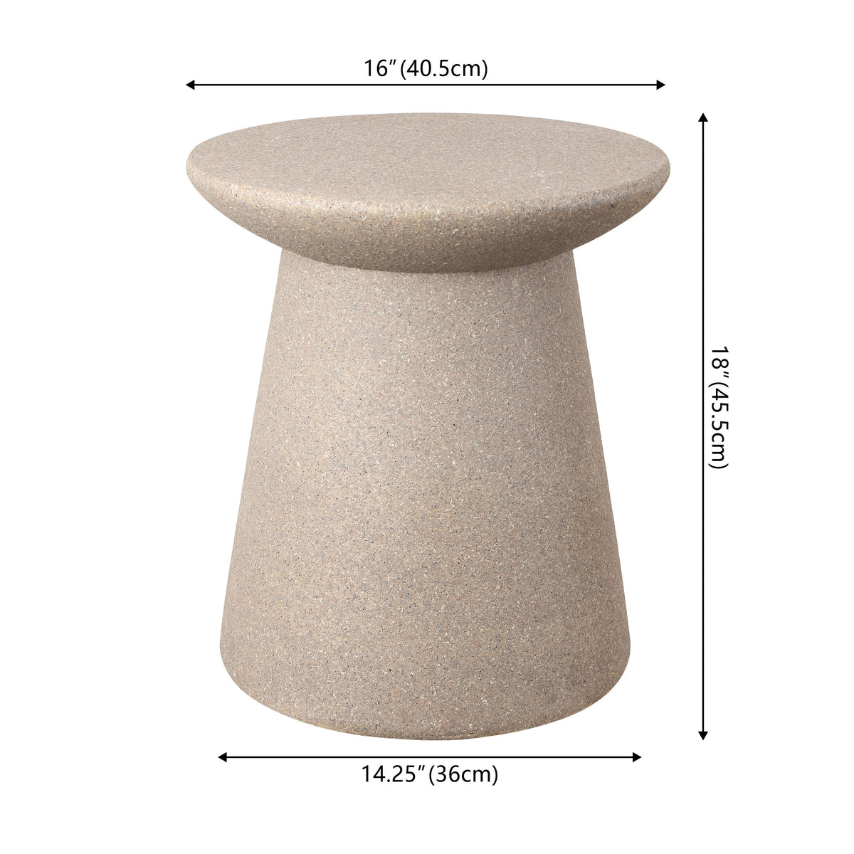 Conrad 18" Minimalist Modern Drum Accent Table Pedestal