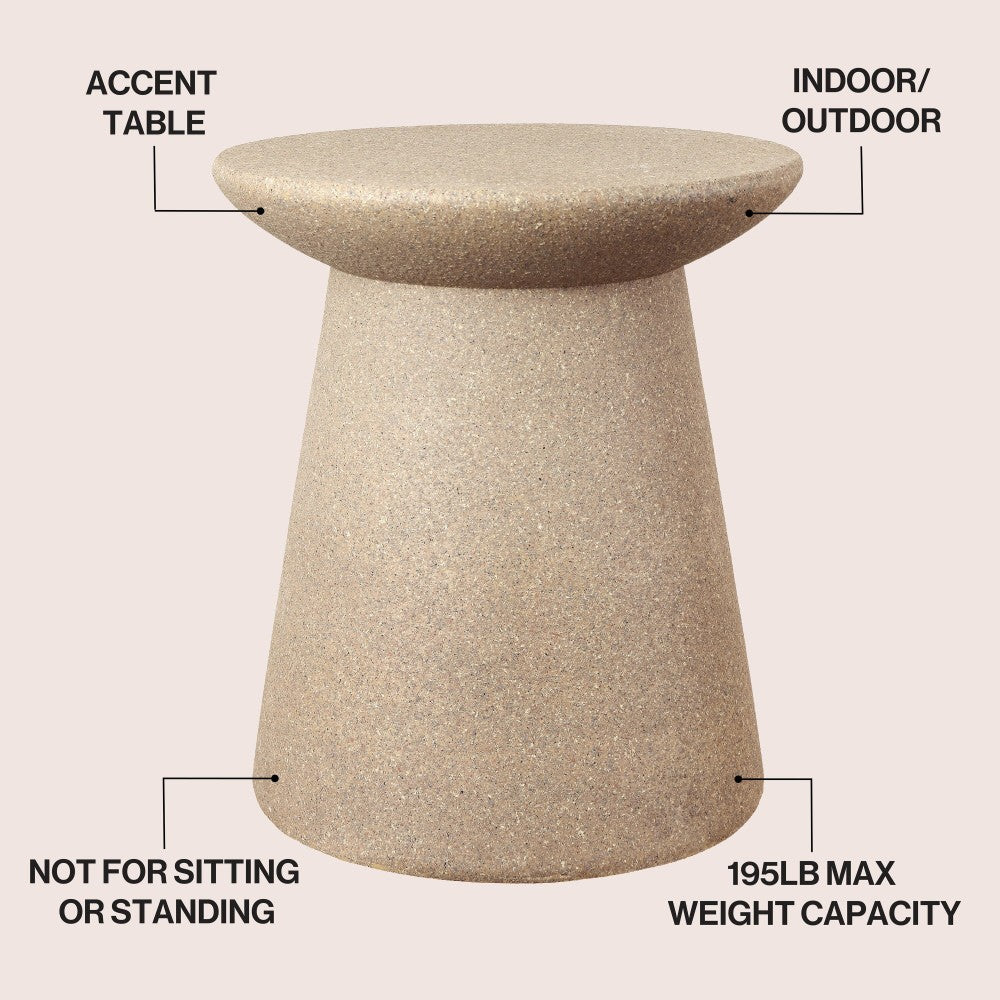 Conrad 18" Minimalist Modern Drum Accent Table Pedestal